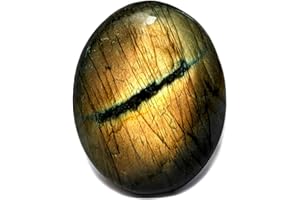 Labradorite Impériale Pierre Naturelle, Cristal Thérapeutique de Lithothérapie, 100% Fait-Main dans l'Atelier Familial, Pierre Précieuse de Bien-être, Reiki et Chakra, Galet format Poche [Eusice]
