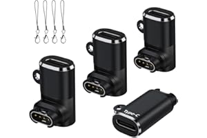 USB-C to Garmin Watch Charging Adapter Pack of 4, USB C Charging Cable Watch Adapter for Garmin Fenix 7/7X/7S/6, Forerunner 165/965/955/945/265/255/55/45, Vivoactive 5/4S, Venu 3/3S/2S/SQ, Epix Pro 2