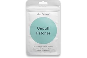 Kind Patches | Unpuff Patches | Detox Vitamin Patch with Dandelion & Ginger | Natural Herbal Supplement for Bloating, Water Retention & Digestive Support | 30 Vegan Patches