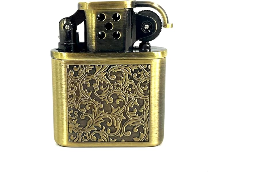 Vintage Style Metal Butane Lighter, Soft Flame(Without Butane)