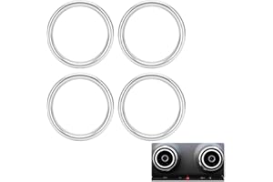 MARCHFA Etiquetas Engomadas de la Decoración del Anillo de la Aleación de Aluminio de la Ventilación del Aire Acondicionado del Coche Paquete de 4 (Plata)