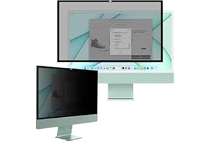 BERSEM Rimovibile Filtro Schermo Privacy per Computer da iMac 24 Pollici, Antiriflesso Proteggi Schermo per Computer Desktop Apple Widescreen 16:9 (24 pollici), Anti-Spia, Antigraffio, Anti-UV