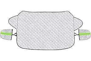 YUKIYI Osłona przedniej szyby samochodowej, na zimę, ultra gruba, osłona przedniej szyby, składana osłona na szybę samochodową, ochrona przed śniegiem, lodem, mrozem, kurzem, słońcem