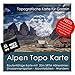 Produktbild Alpen Garmin Karte Topo - 8 GB (Deutschland Schweiz Italien Österreich Frankreich) Topografische GPS Freizeitkarte für Fahrrad Wandern Touren Trekking Outdoor. Navigationsgeräte, PC & Mac