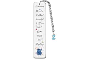 FCZIVA Bookmarks A to Z Initial Letter Inspirational 26 Alphabet Birthday Christmas Gifts Friend Son Daughter Motivational Keepsake Graduation Positive Personalised Women Men Valentine's Day Present (Z)