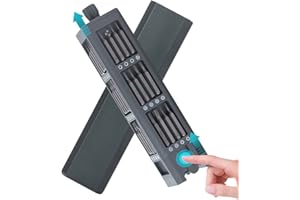 QKTYB Zestaw wkrętaków precyzyjnych 45 w 1, miniśrubokręty, z etui, magnetyczne, ukryta konstrukcja, do naprawy urządzeń, narzędzia