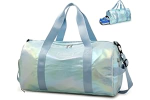 ZIOSINM Bolsa Deporte Mujer, Bolsa de Viaje Mujer Impermeable con Compartimento para Mojados y Compartimento para Zapatos, Bolsa Gimnasio Bolsa Fitness Bolsa Natacion