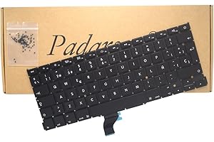 PARDARSEY Padarsey Teclado de Teclado español de Repuesto con 80 Tornillos PCE compatibles con MacBook Pro Retina 13" A1502 (Finales de 2013- principios de 2015)