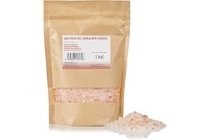 FRISAFRAN | Sel Rose De l'Himalaya Gros 1kg | sel grain | 100% naturel et non raffiné | Haute teneur en minéraux | Origine Pakistan | GRAND | sel himalaya | Rose | sel himalaya rose | Pas D'additifs