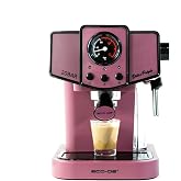 ECODE&reg; Express Coffee Maker with 20 Pressure Bars and 1050 W, Vaporizer, 1.5L Tank, Cup Warmer, Thermometer, Double Output Ar