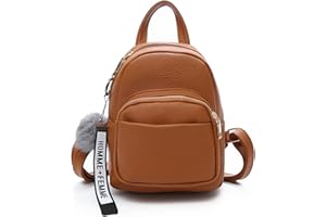 PORRASSO Moda Mini Mochila Mujer Pequeña Daypack Niñas Mochila de Cuero PU Monedero de Viaje para Cita Uso Diario