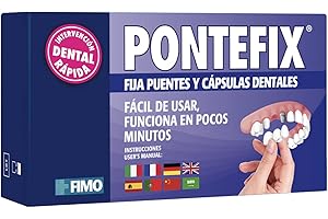 Pontefix - Cemento Dental Fija Puentes, Cápsulas Dentales y Dientes Pivotantes