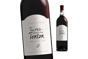Manahia Etiquette Bouteille Tonton |Tu vas bientôt être tonton - Bébé est en route | Etiquette Vin Annonce Naissance - Futur Tonton - Future Tata - Annonce Grossesse oncle