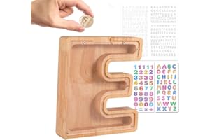 Wivico Huchas Originales para Niños Hucha Madera con Letras de A-Z, Personalizadas Hucha Infantil Hucha Transparente Mealheiro Criança Huchas para Niños de Cumpleaños/Decoración del Hogar/Recuerdo（E）