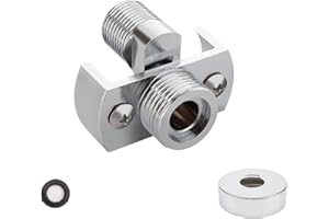 0XBIT Eccentric Screw Copper Corner Faucet Tap, Faucet Adjustable Wall Mounted Angled Curved Foot, Angle Bent Feet, Faucet Curved Foot Suitable for Connecting Shower Heads and Water Pipes