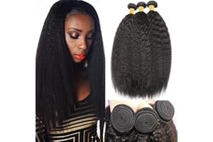 LVY Kinky Straight Hair Unprocessed Cheveux Naturel Bresilienne double tissage kinky straight 14 16 18 pouces