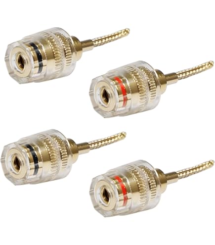 10 Enchufes Banana De 2 Mm QUARKZMAN – Conectores Para Cable De Altavoz De 10 A En Rojo Y Negro