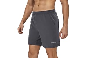 BERGRISAR Męskie spodenki do biegania 7'' Active 2 w 1 z kieszenią na telefon BG600