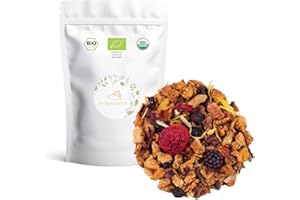 MY TEA MOMENTS Infusión de Frutos del Bosque y Limón a Granel - Cultivo Sostenible - Ingredientes Naturales: Arándano, Caléndula, Citronela, Escaramujo, Frambuesa, Hibisco, Limón, Manzana, Mora. (200, Gramos)