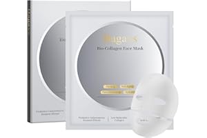 BAGAVS Bio-collagen Mascarilla Facial de Colageno,Mascarillas Faciales rica en serum facial，Skincare，Hidratante Facial，Anti-arrugas Eficaz-Pack de 4