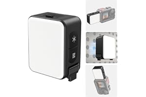 TELESIN Mini Video Licht mit magnetischem Schnellverschluss für DJI Osmo Action 6 5 Pro/4/3, Fotografie-Aufhelllicht Licht mit 800mAh Akku, Kamera-Zusatzlicht-Zubehör Vlogging Tragbares Foto Licht