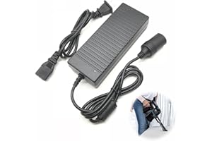 FENGQ Adattatore Accendisigari 220V a 12V, Convertitore di Alimentazione da 12V 10A 120W, Automobile Sigaretta Presa Accendisigari per Aspirapolvere dell’Auto,Frigo Auto