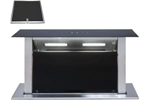 SIA DD60BL 60cm Black Touch Control Downdraft Cooker Hood Extractor Fan & Filter