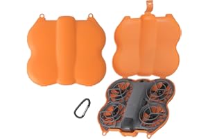 ZJRXM Neo 2 Étui de protection rigide portable pour drone DJI Neo 2, adorable design papillons, portable, léger et compact, Orange, Simple