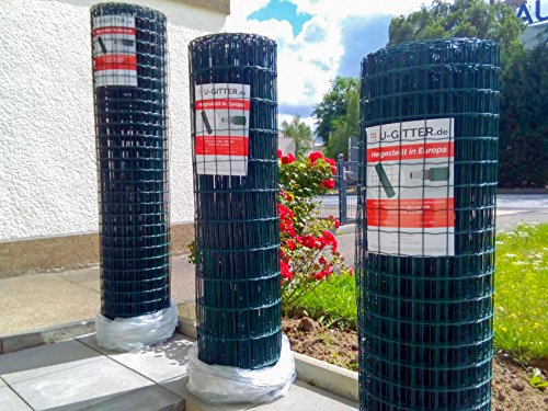 Schweißgitter, Schweißgitterzaun, Gartenzaun Grün, Wildzaun, Maschendrahtzaun, Gitterzaun. 25 m Rolle, Drahtstärke: 2,2 / 2,2 mm, Maschenweite: 50 x 50 mm (25 Meter Länge x 1200 mm Höhe) - 8