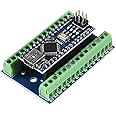 DUBEUYEW Nano Module Soldered, Nano Board CH340 Chip, 5V 16MHz for Arduino, with Mini USB Micro interfaces and Nano Terminal Adapter Shield Expansion Board (Nano Kit 1 Pc)