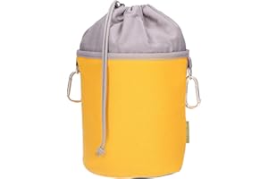 trendfinding Sacchetto Porta-mollette per bucato in Cotone - da Appendere - con moschettone - Giallo