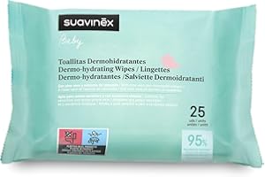 Suavinex, Paquete de 25 Toallitas Dermohidratantes para Bebés, Aptas Pieles Sensibles y Atópicas, Toallitas Húmedas con Aloe Vera y Extracto de Camomila, 97% Ingredientes Origen Natural