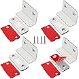 Cupboard Door Magnets Jiayi 4 Pack Ultra Thin Magnetic Door Catches Adhesive Cabinet Magnets L Shape Magnetic Door Latch for Kitchen Wardrobe Sliding Door Closure