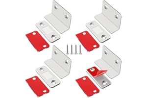 Magnetschnäpper Magnete für Schranktüren Jiayi 4 Stück Ultra Dünn L-Shaped Türmagnete Selbstklebend für Möbel Schrankmagnete Stark Magnetverschluss Schrank Schubladen Magnet Türschließer Möbelmagnete