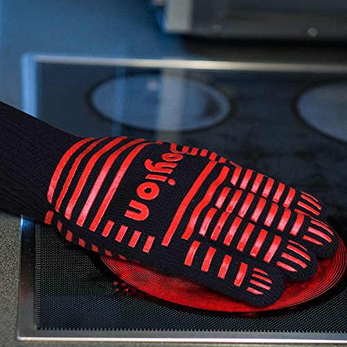 Soyion Premium Ofenhandschuhe (2er Set) bis zu 500 °C – Kühler und angenehmer Schutz vor Hitze – EN407 beglaubigte Grillhandschuhe – Extra lange Topfhandschuhe für extreme Sicherheit - 6