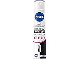 NIVEA Black & White Invisible Anti-Perspirant Spray Pack of 6 (6 x 250ml), 72hr Anti-Sweat Women's Deodorant Spray, No Stains on Black and White Clothes