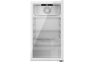 YUNA Cool-View GKS90W Glastürkühlschrank | 89 L | weiß