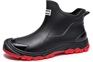 Gugifcto Gummistiefel Herren,Gummistiefel Damen Kurze,Halbhoch Stylische Boots Wasserdicht rutschfest Geeignet Regentag Rutschiger Boden Gartenschuhe 38-46EU