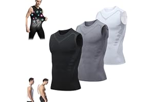 mzvoo Gfouk Menionic Turmalin-Haltungskorrekturweste,Ionic Shaping Vest Men,Ionic Shaping Sleeveless Shirt,Gfouk Menionic Tourmaline Posturecorrector Vest Für Männer