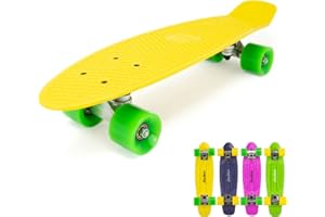 Fatstick 22" Mini Cruiser Skateboard - Made from Re-cycled Plastic with Interchangeable Trucks & Wheels