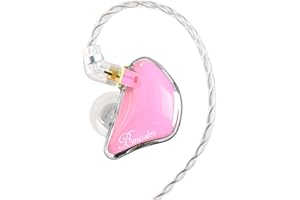 BASN Bmaster DREI-Dynamische Treiber In-Ear-Monitore Kopfhörer mit Zwei Abnehmbaren Kabeln Ohrhörer Geeignet für Tontechniker Musiker (Rosa)