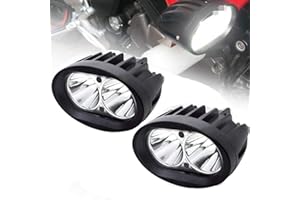 ‎BEILAN BeiLan 2Pcs Zusatzscheinwerfer Motorrad LED, Nebelscheinwerfer Schwarz, LED Arbeitsscheinwerfer, Spotlicht Lampe 12V 24V 20W 1800LM Cree 6500K
