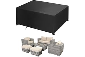 KIHIGHPO Genérico Funda Protectora para Muebles, Funda para Muebles de Jardín Impermeable, Cubierta de Mesa de Jardín, Tela 420D Oxford, Impermeabile, Antivento, Anti-UV, Antipolvo (240 x 160 x 100 cm)