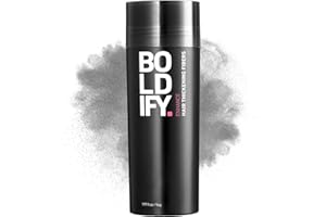 BOLDIFY Fibres Capillaires Naturelles - 56g Poudre Densifiante Cheveux - Poudre Cheveux Pour Cheveux Clairsemés - Masque la Perte de Cheveux en 15 Secondes - Pour Femmes & Hommes (Gris)