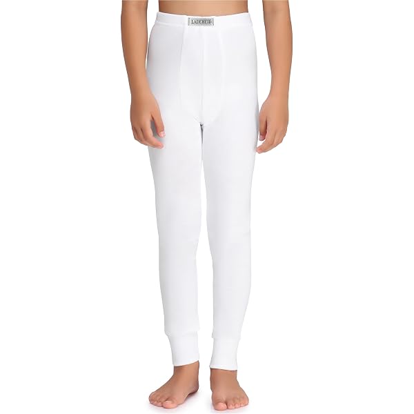 Timone Caleçon Long Thermique Garçon 2 Pack - 100% Coton Blanc