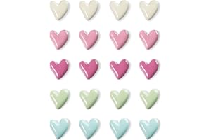 ZYJBD 20 Stück Bunte Herz Magnete für Kühlschrank & Whiteboard, 3D Starke dekorative Kühlschrankmagnete in Herzform für Küche, Büro, Klassenzimmer, Spind, Süße Magnete für Tafel,Schrank,für Kinder & Zuhause