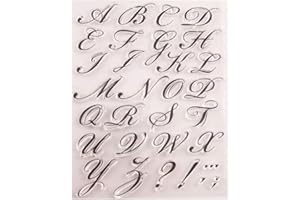 UNKNOW Timbro in silicone trasparente, con lettere dell'alfabeto, fai da te, timbro trasparente in silicone, per scrapbooking, decorazione fai da te