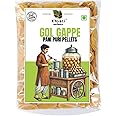 Khyati Naturals Sooji Pani Puri Fryums | Ready-to-Fry & Air Fryer Friendly Golgappa | Instant & Crispy Puchka/Gupchup | Hygienic & Fresh Indian Snack (400 Gram, Pani Puri)