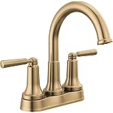 Delta Musluk Saylor Altın Banyo Bataryası, Banyo Lavabo Bataryası, Banyo Lavabosu i&ccedil;in Centerset Banyo Bataryası, Elmas M&uuml;h&uuml;r