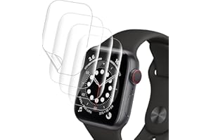 Carantee Schutzfolie für Panzerglas für Apple Watch Series 4/5/6/se (40mm) Panzerfolie, Sensitive Touch Blasenfreie, Flexible Soft TPU 3D Full Cover Anti-Kratzen, HD iWatch 40mm Displayschutz-4 Stück